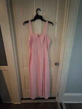 Women's Pink Sleeveless Maxi Dress